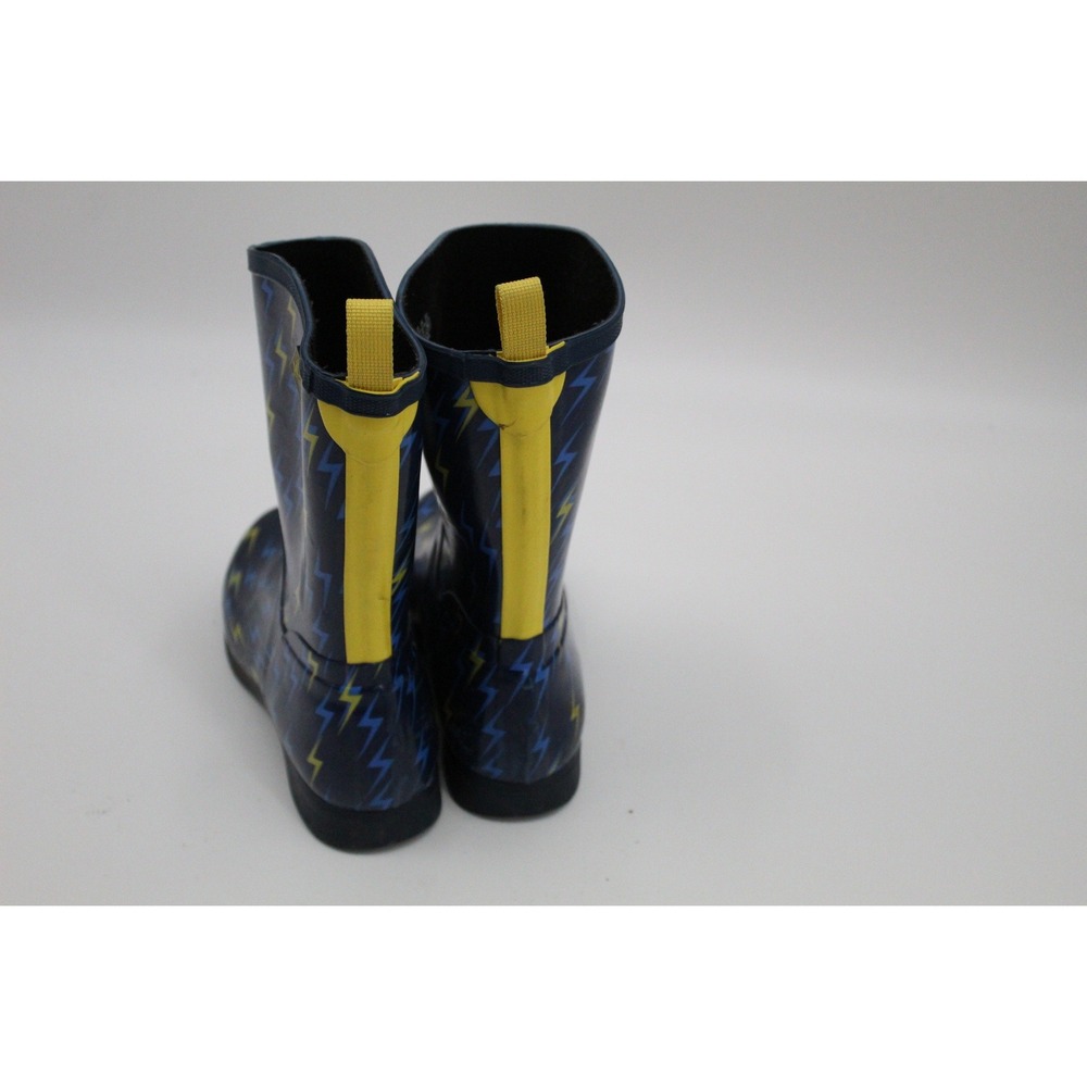 Muck Boots‎ Blue and Yellow Lightning Bolt Rubber Boots Youth Size 6 - Picture 5 of 8